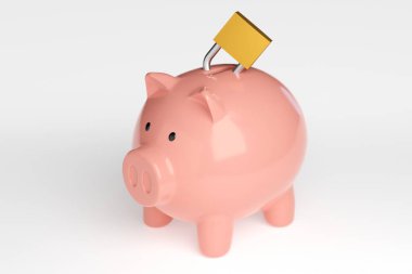 Kilitli domuz kumbarası. Birikimlerinizi güvence altına alın.