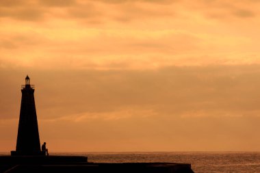 Deniz feneri Bajamar Tenerife, Kanarya Adası, İspanya.