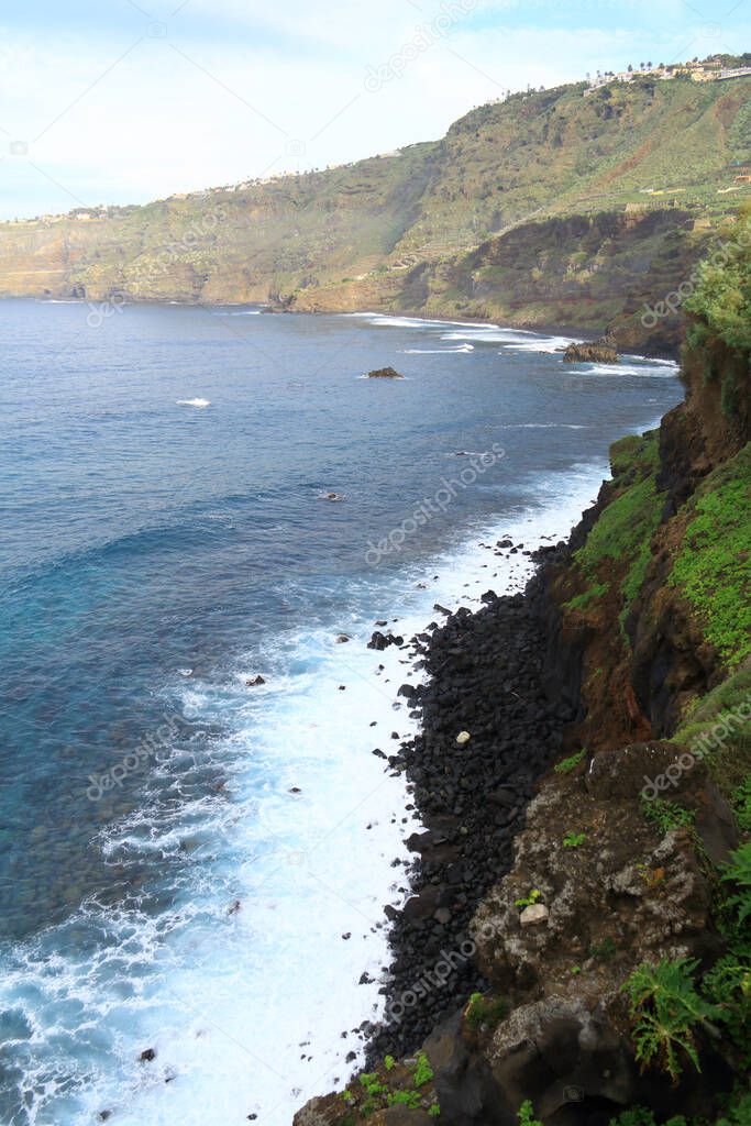 El Bollullo beach in Tenerife, Canary Island, Spain.