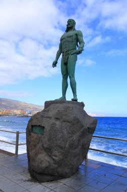 Candelaria, Tenerife, Kanarya Adaları, İspanya 'da bulunan bir Guanche Heykeli.