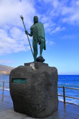 Candelaria, Tenerife, Kanarya Adaları, İspanya 'da bulunan bir Guanche Heykeli.