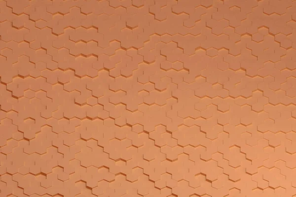 Modello Esagoni Arancioni Illustrazione — Foto Stock