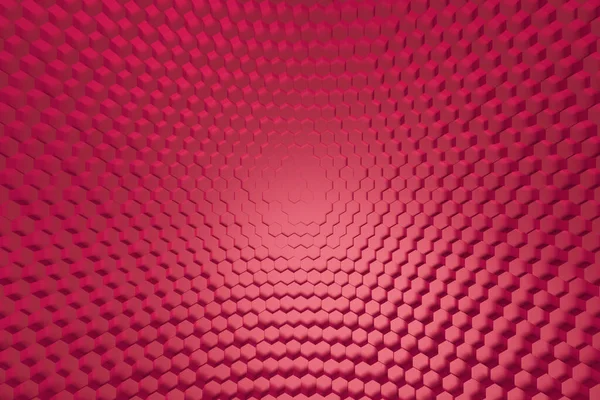 赤い六角形のパターン 3Dイラスト — ストック写真