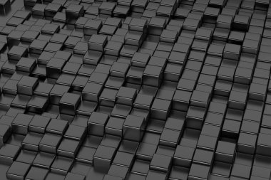 Gri küp deseni. Soyut arkaplan. 3d illüstrasyon.