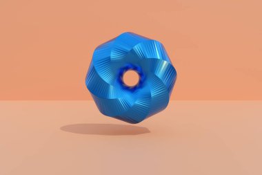 Clifford Torus. 3D şekilli soyut kompozisyon. 3d illüstrasyon.