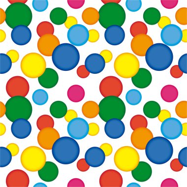 Renkli dairelerin kusursuz bir deseni. Geometrik renkli tekstil baskısı.