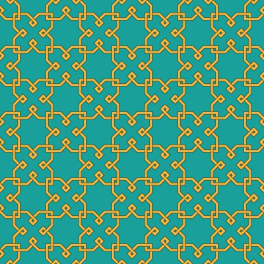 Geometrik dikişsiz desen, İslam stili süsleme tekstil baskısı.