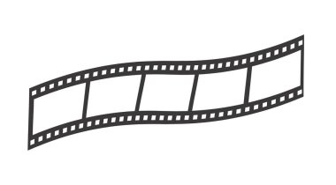 Boş film şeridi. Şeffaf fotoğraf filmi.