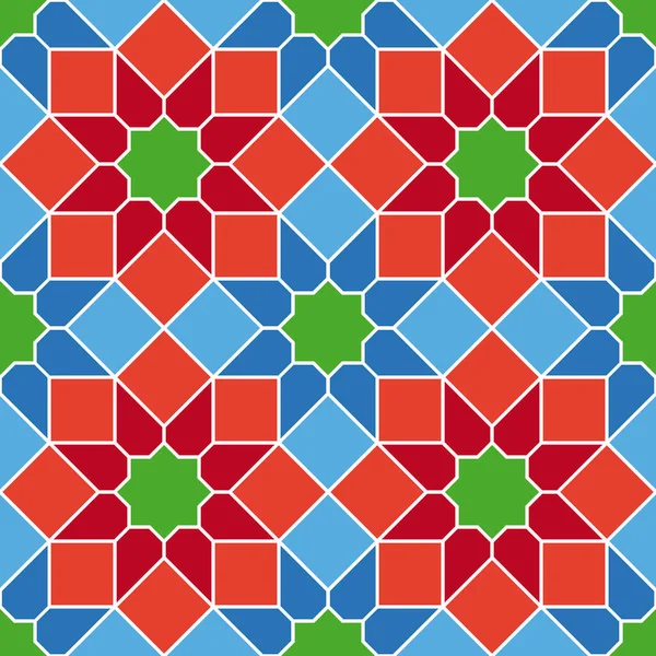 Arapça Mozaik Pürüzsüz Desen Arap Tarzı Dijital Duvar Halısı Tekstil — Stok Vektör