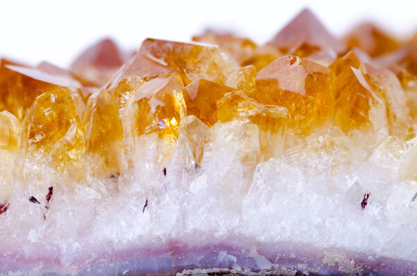 Citrine mineral close-up 