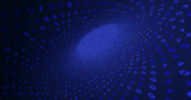 Neon Dijital ikili tünel. ağ için arkaplan, büyük veri, veri merkezi, sunucu, internet, dijital olay. 3B görüntüleme 3B