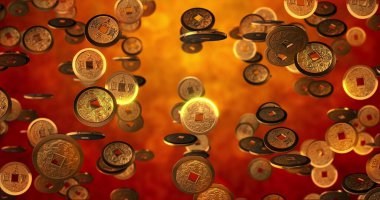 Grunge Gürültü Tahıl deseni ve parlak radyal renk gradyanı kırmızı, turuncu, kahverengi ve sarı üç boyutlu resimli soyut arkaplan