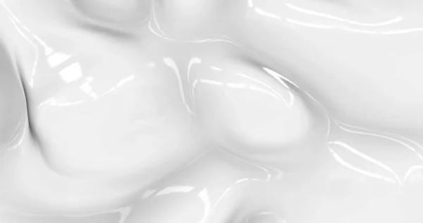 Liquid Abstract White Background Smooth Glossy Texture Rendering Glamour Silk — Stock Photo, Image