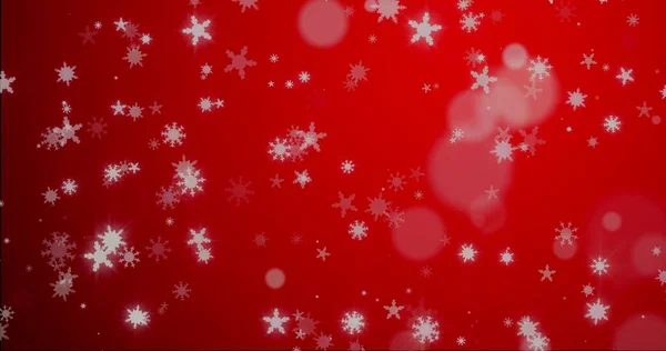 Weihnachten Hintergrund Mit Schneeflocken Fallender Schnee Auf Blauem Hintergrund Rendering — Stockfoto