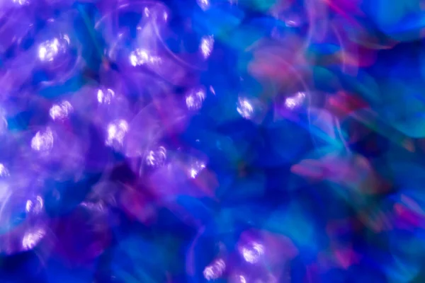 Rainbow Голубой Глайтер Праздничный Фон Боке Огни Концепция Празднования Нового — стоковое фото