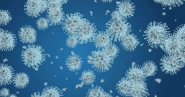 Koronavirové Buňky Skupina Virů Které Způsobují Respirační Infekce Pod Mikroskopem — Stock fotografie