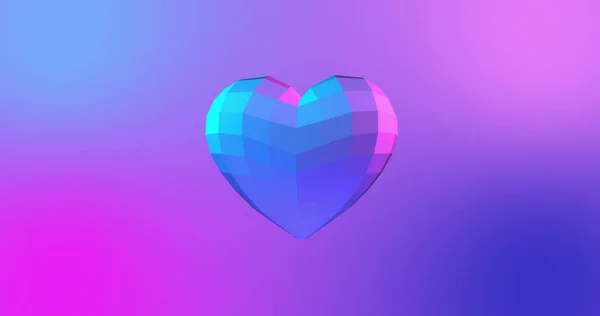 Neonové Pozadí Zářícím Ultrafialovým Srdcem Den Svatého Valentýna Den Matek — Stock fotografie