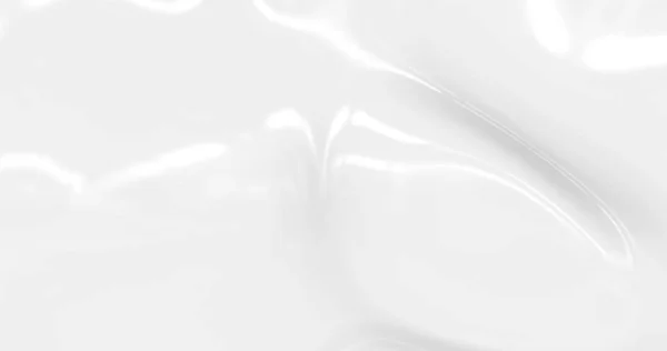 液体抽象的白色背景 光滑光滑的纹理3D渲染 迷人的丝绸背景动画 3D插图 — 图库照片