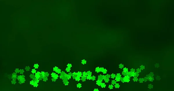 Patrick Day Grün Hinterlässt Hintergrund Patrick Day Hintergrund Mit Shamrock — Stockfoto