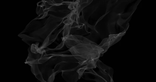 Floating White Smoke Black Background Dry Ice Smoke Fog Overlay — Stock Photo, Image