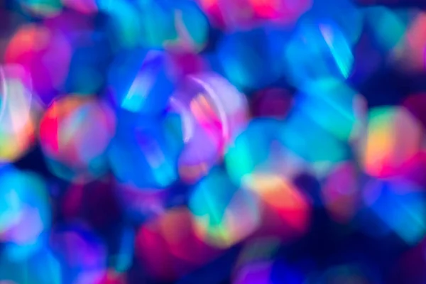Fondo Festivo Brillo Azul Arco Iris Con Luces Bokeh Concepto —  Fotos de Stock