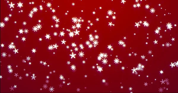 크리스마스 눈송이가 떨어지는 렌더링 — 스톡 사진