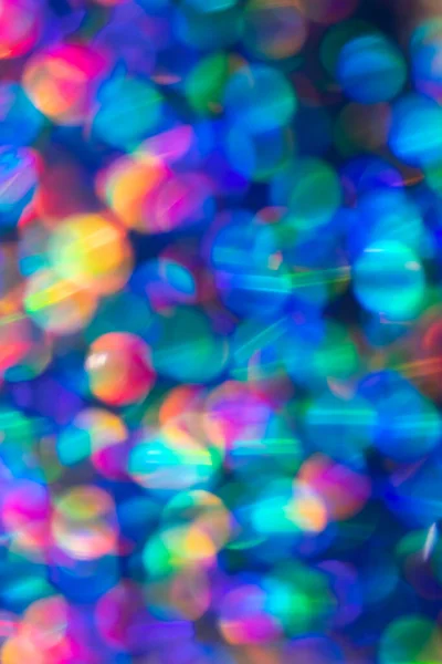 Regnbåge Blå Glitter Festlig Bakgrund Med Bokeh Ljus Firandekoncept För — Stockfoto