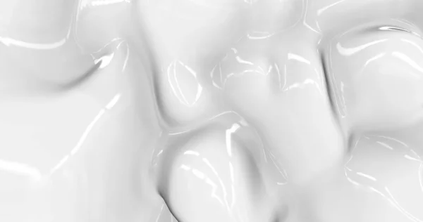 Liquid Abstract White Background Smooth Glossy Texture Rendering Glamour Silk — Stock Photo, Image
