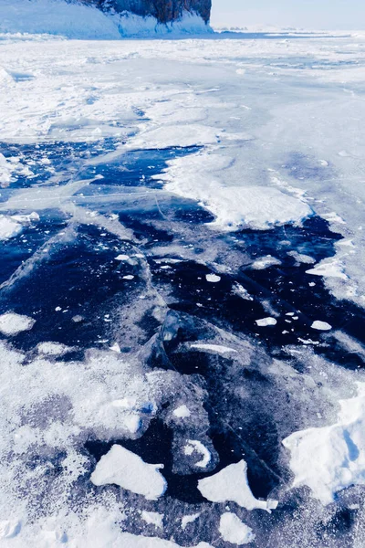 Spectacular Winter Landscape Winter Ice Shore — Stock Photo, Image