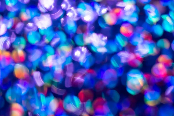 Regnbåge Blå Glitter Festlig Bakgrund Med Bokeh Ljus Firandekoncept För — Stockfoto