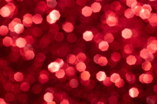 Fond Rouge Paillettes Festives Avec Des Lumières Bokeh Concept Célébration — Photo