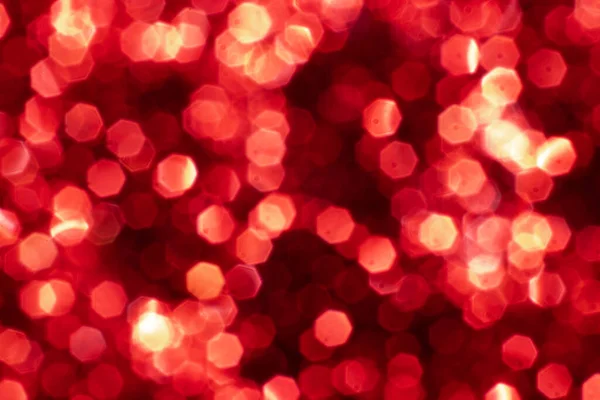 Rode Glitter Feestelijke Achtergrond Met Bokeh Lichten Feestconcept Voor Nieuwjaar — Stockfoto