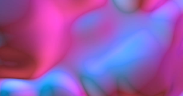 Неоновый фон с флуоресцентными жидкостными цветами. Ультрафиолетовый - голубой, фиолетовый, розовый. lozhanimation 4k — стоковое видео