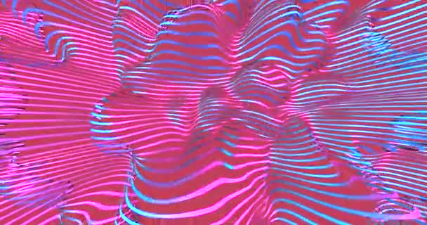 Fondo de neón con colores líquidos fluorescentes. Ultravioleta abstracto azul, púrpura, color rosa. animación en bucle 4k — Vídeo de stock