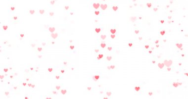 Karalama kırmızı kalplerle romantik bir düzen. Sevgililer Günü için. Düğün davetiyesi e-kartı. 3B çevrilebilir canlandırma 4k.