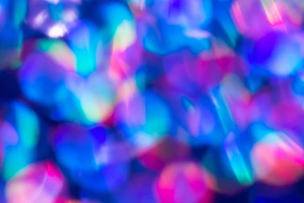 Sfondo Festivo Glitter Blu Arcobaleno Con Luci Bokeh Concetto Celebrazione — Foto Stock