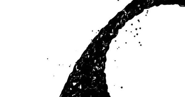 Абстрактний Чорний Потік Масляна Рідина Текстури Руху Графіки Цифровий Анімаційний — стокове фото