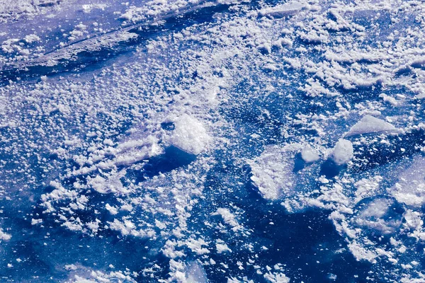 Blaueisstruktur Abstrakter Arktischer Winterhintergrund Wintereis Der Küste — Stockfoto