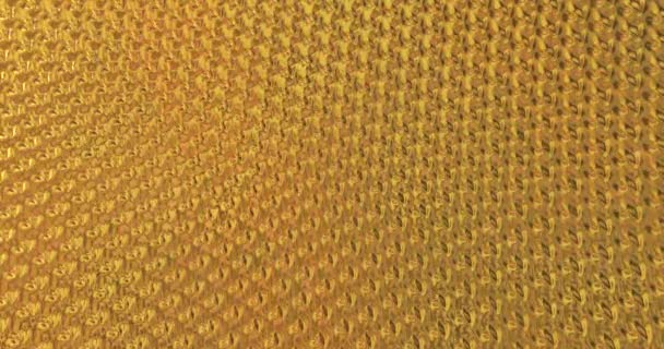 Feuille d'or fond. Texture or 3D rendu boucle 4k — Video