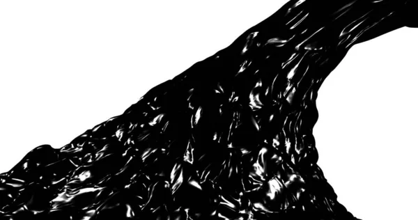 Flujo Negro Abstracto Aceite Fluido Textura Movimiento Gráfico Digital —  Fotos de Stock