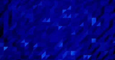 Soyut üç boyutlu geometrik desen. Mozaik iş sunumu için arka plan. Çokgen duvar oluşturma döngüsü 4k.