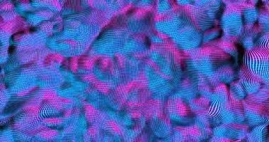 Flüoresan sıvı renklerde neon arka plan. Ultraviyole soyut mavi, mor, pembe renk. döngülenmiş animasyon 4k Sanal gerçeklik 3D tasarım