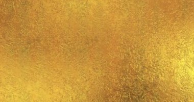 Altın folyo arka plan. Altın desenli 3D görüntüleme döngüsü 4k