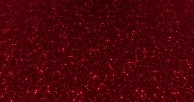Festival, parti, etkinlik için kırmızı parıltı tozu arka planı. Altın glamur dokusu 3D görüntüleme döngüsü 4k animasyonu.