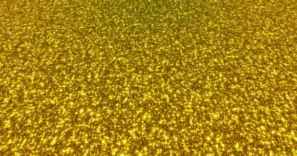 Fondo Polvo Brillo Dorado Para Festival Fiesta Evento Gold Glamur — Vídeo de stock