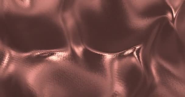 Рожеве Золото Блискуче Наклеєне Тло Гламур Сатин Текстури Рендеринга Петлі — стокове відео