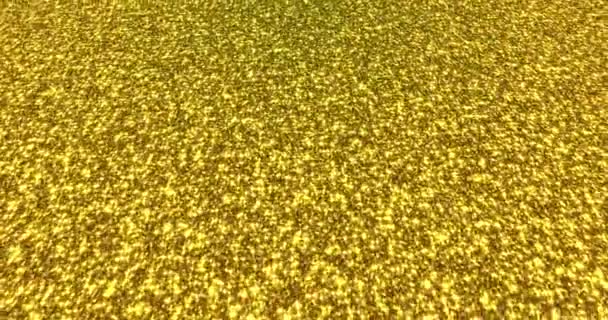 Goldener Glitzerstaub Hintergrund Für Festival Party Event Gold Glamour Textur — Stockvideo