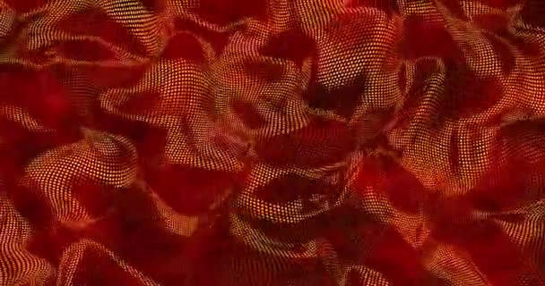 Fundo Seda Brilhante Metálico Vermelho Glamour Textura Cetim Renderização Loop — Vídeo de Stock