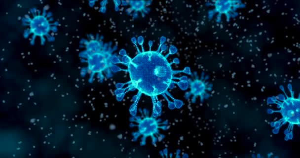 Células Del Coronavirus Grupo Animación Virus Que Causan Infecciones Respiratorias — Vídeos de Stock