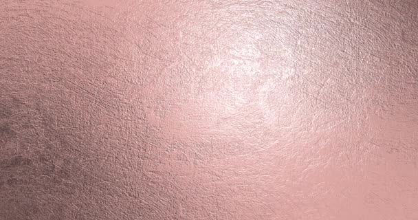 Fondo de lámina de oro rosa. Lazo de renderizado 3D de textura dorada 4k — Vídeos de Stock
